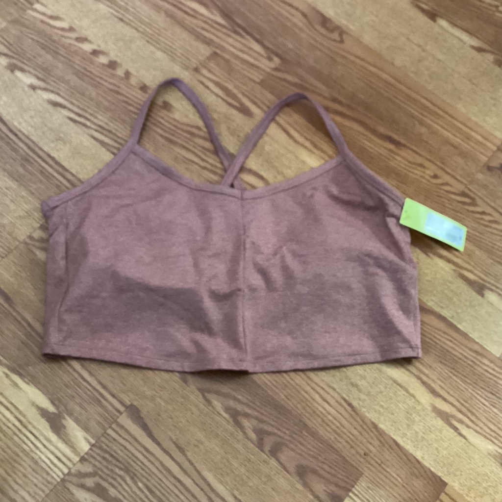 All In Motion Heathered Beige Shelf Bra Cropped Tank Top Size 4x